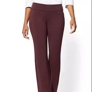 PETITE  HIGH-WAISTED PULL-ON STRAIGHT-LEG  ( NWT)